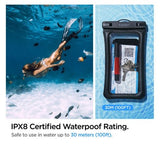 Spigen Aqua Shield Floating A610 iPhone univerzális lebegő vízálló tok, fekete