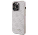 Guess 4G Metal Gold Logo Apple iPhone 15 Pro hátlap tok, rózsaszín