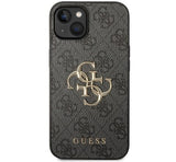 Guess 4G Big Metal Logo Apple iPhone 15 hátlap tok, szürke