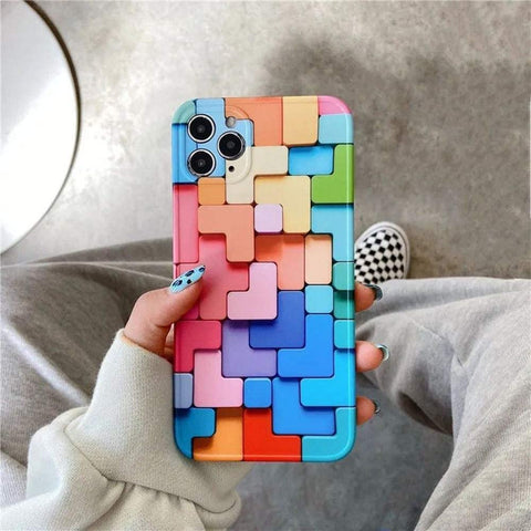 tokdepo "Street Fashion Tetris" ütésálló iPhone tok