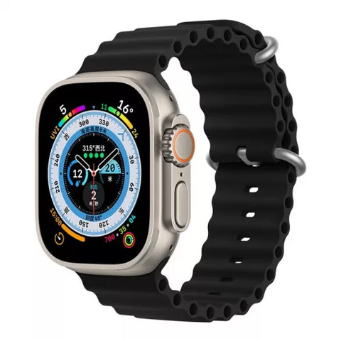tokdepo Fekete Apple Watch Szilikon Oceán Szíj