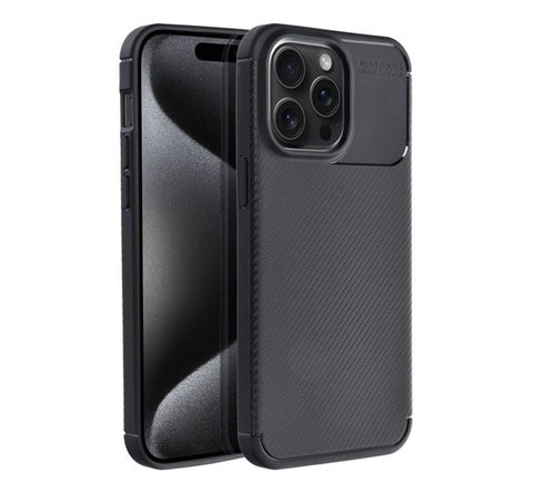 Forcell Carbon Premium hátlap tok Apple iPhone 15 Pro Max , fekete