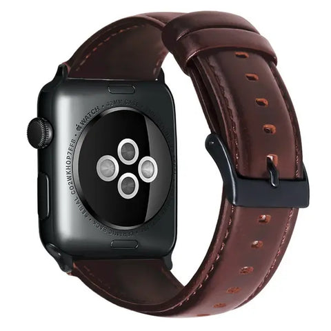 tokdepo sötét barna Apple Watch Bőr Strap Szíj