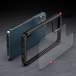 tokdepo Carbon fiber bumper ütésálló iPhone tok
