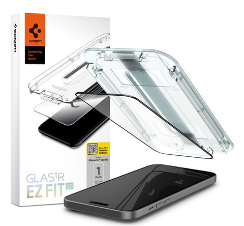 Spigen Glas.tR EZ Fit HD Apple iPhone 15 Plus, Tempered kijelzővédő fólia, fekete