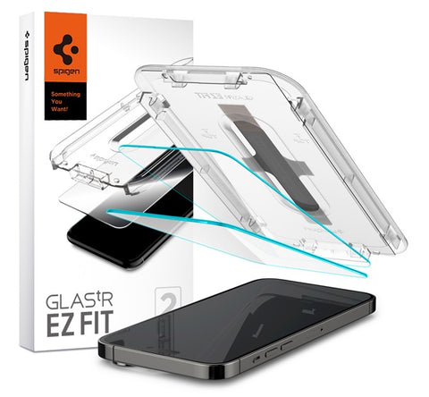 Spigen "Glas.tR SLIM EZ Fit" Apple iPhone 14 Pro Tempered kijelzővédő fólia (2db)
