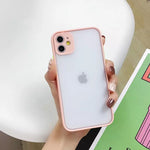 tokdepo rózsaszín áttetsző matt iPhone tok