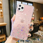 tokdepo rózsaszín "Glitter Star" iPhone tok